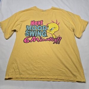 Vintage Tweety Bird Next Mood Swing 6 Minutes Graphic Tshirt